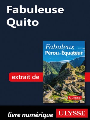 cover image of Fabuleuse Quito